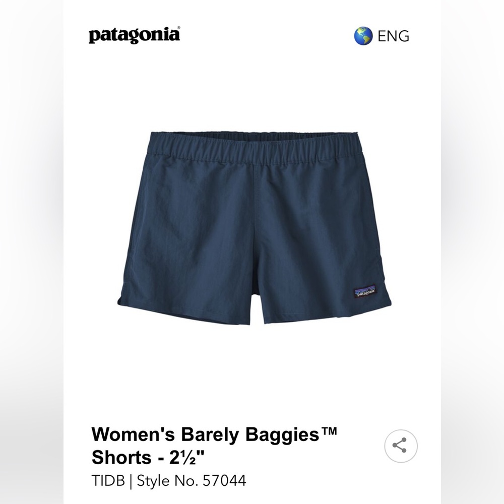 Patagonia Women’s Barely Baggies in Navy